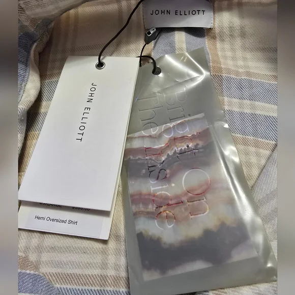 JOHN ELLIOTT Hemi Oversized Shirt Tapanga Check. Size 4/XL - Picture 7 of 10